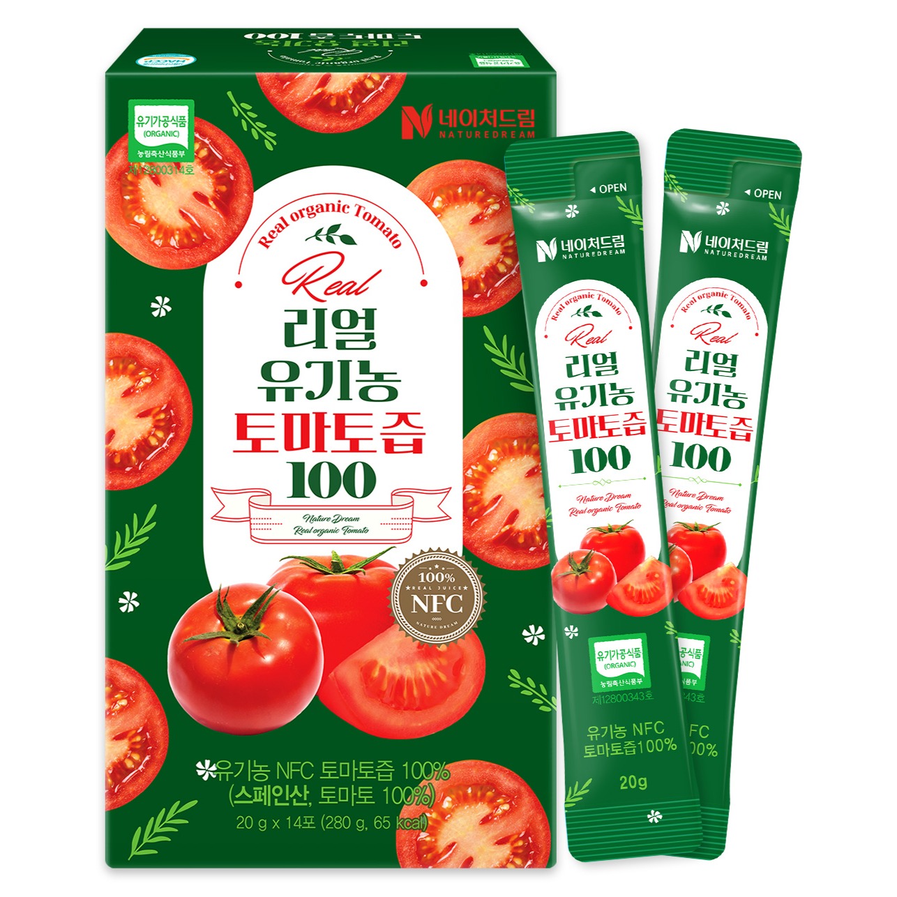 네이처드림 리얼 유기농 토마토즙 100, 1개, 280g 10,300원