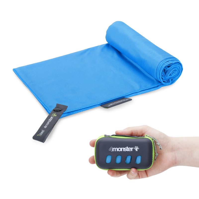 4몬스터 다용도 스포츠타월 40 x 80 cm + 케이스 세트 스몰, 블루, 1세트 14,450원