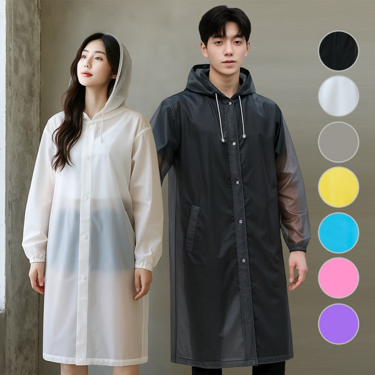 장마대비 고급 EVA 다회용 남자 여자 등산 산책 캠핑 골프 우비/레인코트 3,300원