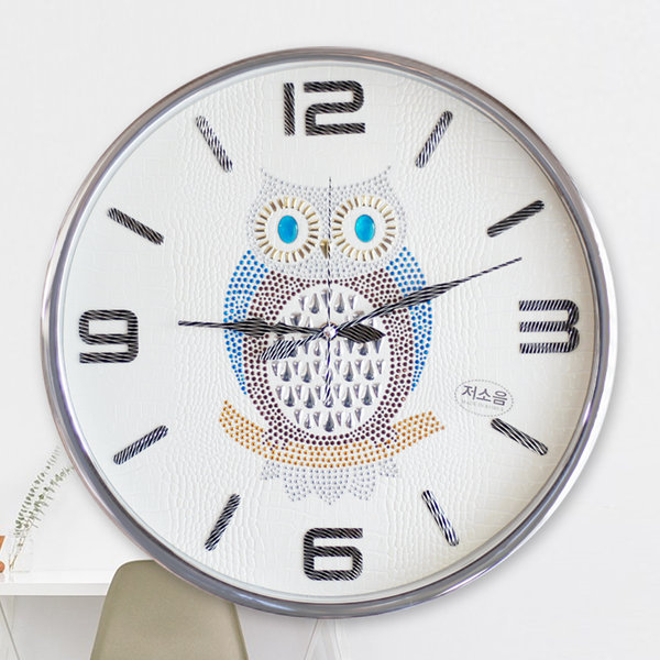 크롬 부엉이 시계 33,800원