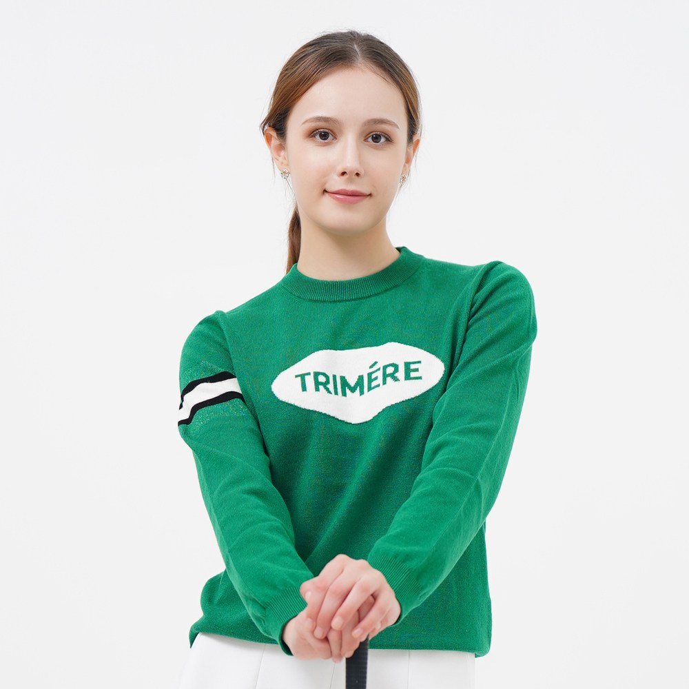 트리메르 여성 골프 아웃도어 데일리 시그니처 캐시미어 니트 129,000원