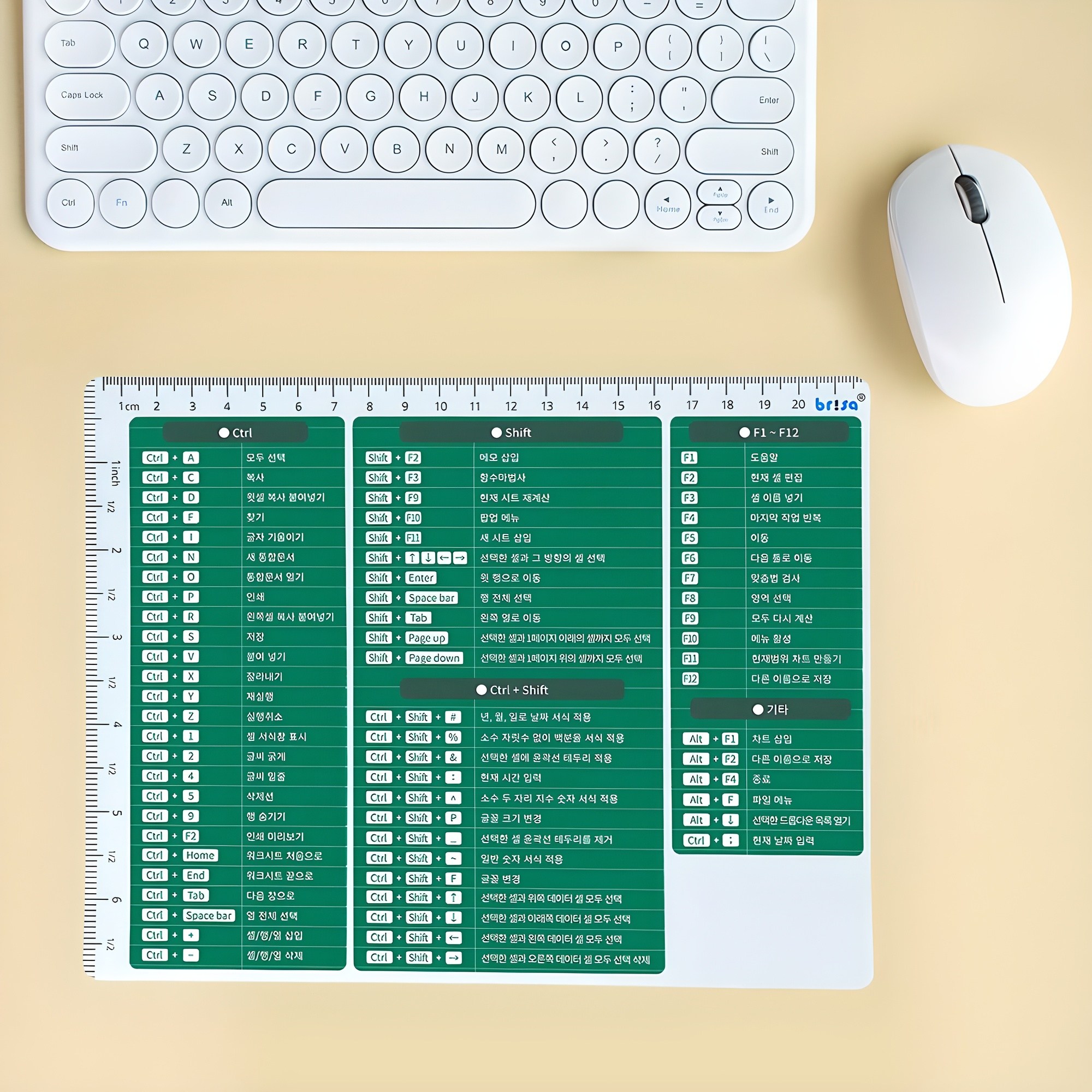 신풍산업 엑셀 단축키 마우스패드 휴대용 미니 노트북 사무용 신입사원 웰컴 취직 취업 선물 4,810원