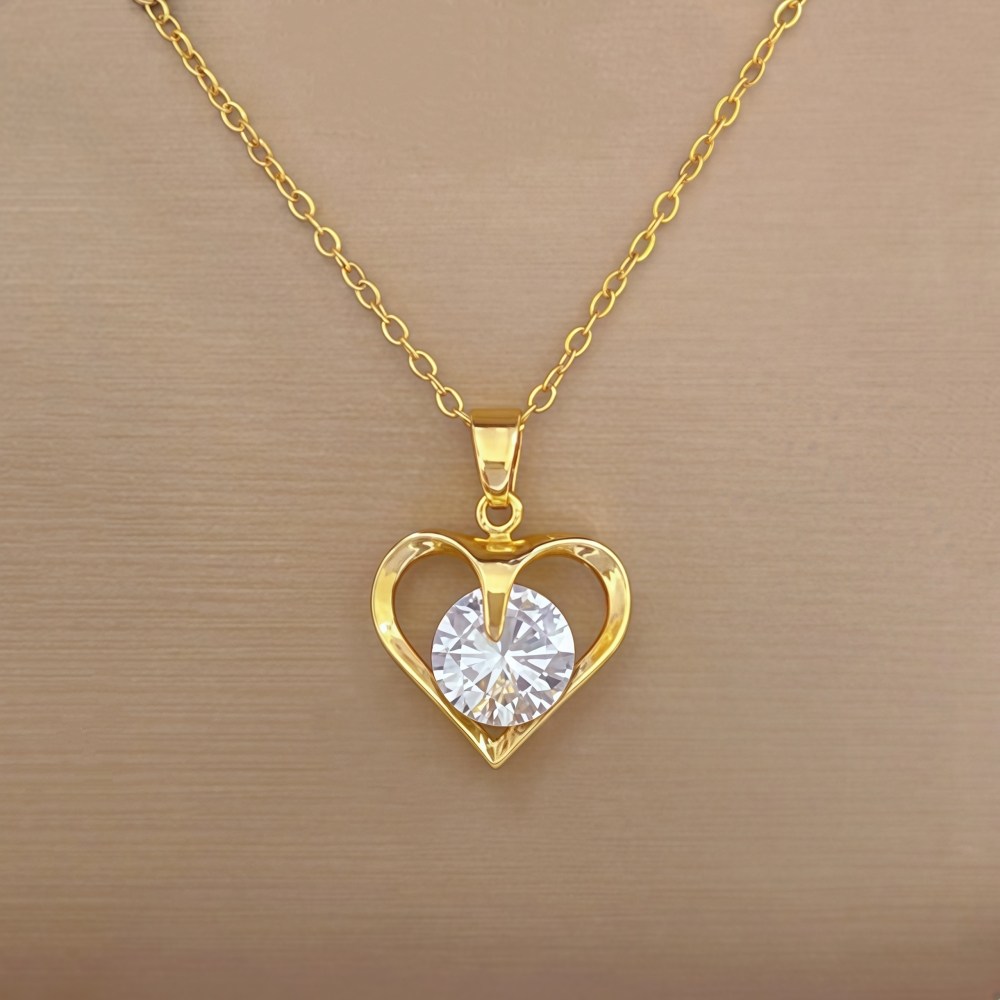 Seolvia 18K 도금 하트 목걸이 데일리 골드 포인트 주얼리 ZSW-02 63,000원