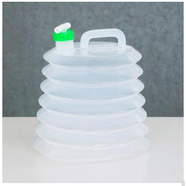 자바라 물통  캠핑 등산 야외 접이식 생수통 약수통 10L 3,400원