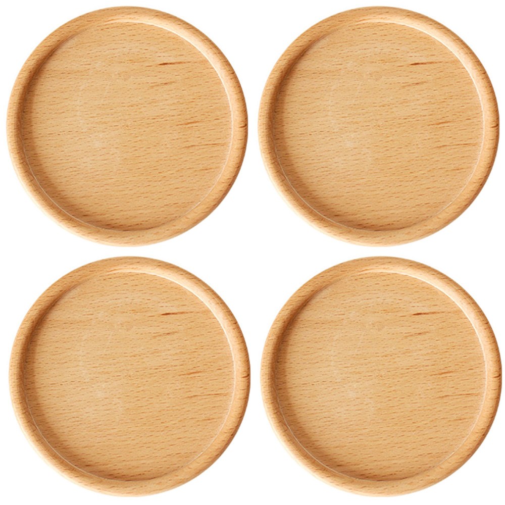 투데이리빙 4개입 세트 우드 티코스터 나무 원형 코스터 고급형 월넛 느티 커피잔 받침 디자인 컵받침 원목 티타임 받침대 감성 테이블 웨어 인테리어 미니 소품 트레이 11,800원