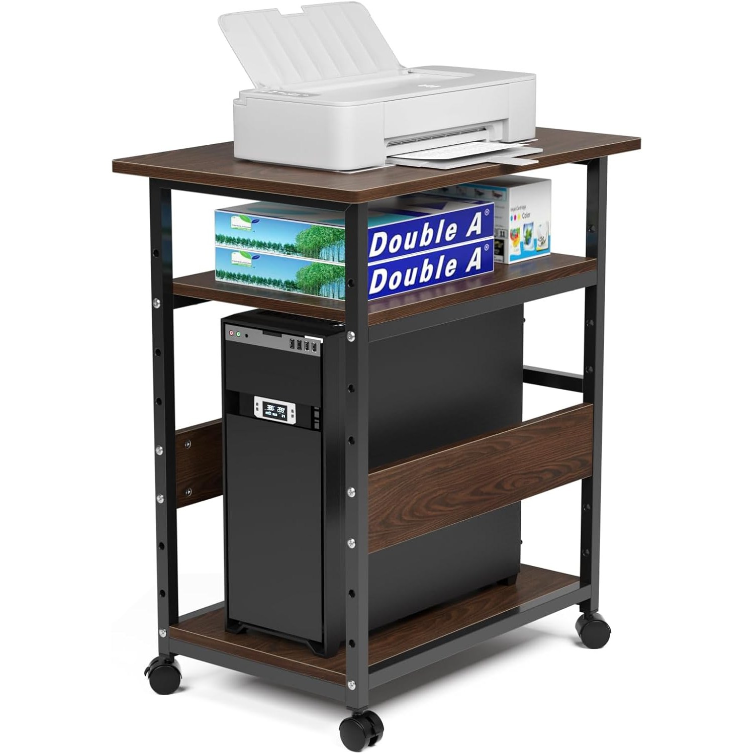 본체 수납 선반 프린터 선반 이동식 다용도 수납정리대 데스크 확장 사이드 테이블 높이조절 선반 3단 49,120원