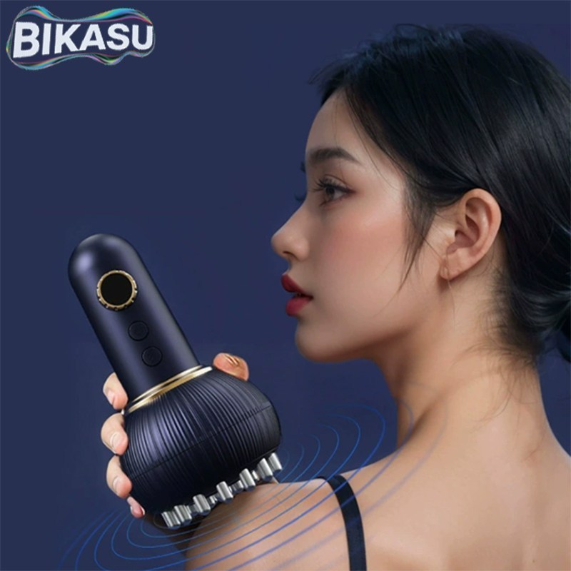 BIKASU 무선 충전식 괄사 마사지기 온열 바디 복부 팔뚝 종아리 허벅지 승모근 경락 마사지 24,990원