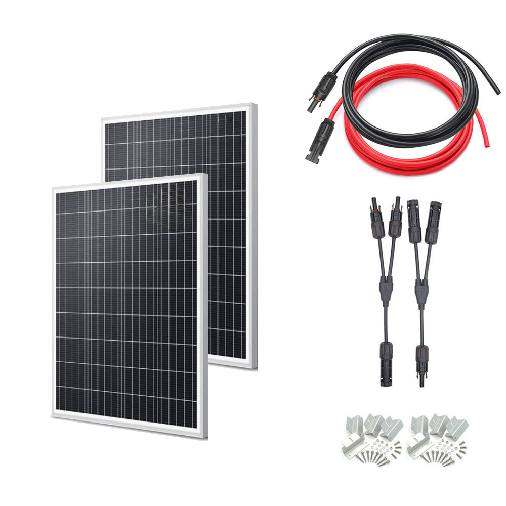 루앤 태양광패널 100W 200W 단결정 고효율 태양광판넬 가정 자동차 캠핑카 카라반 풀세트, 1개 199,000원