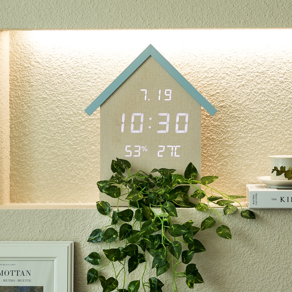 팀브로스 우드 하우스 LED 벽시계 30cm 시즌2 (크림) 139,000원