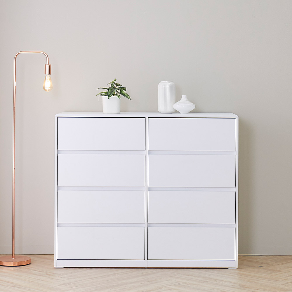 퍼스웰 도도스 강화UV코팅 광폭1200와이드 4단 서랍장(DO_008), 화이트 188,000원