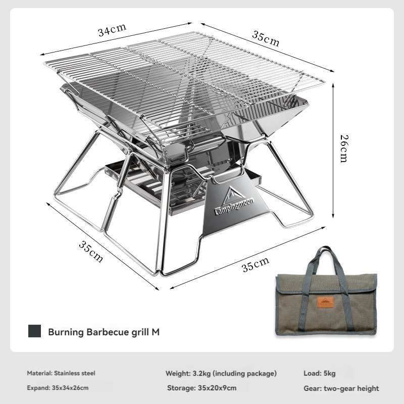 CAMPINGMOON 대형 접이식 휴대용 스테인레스 스틸 바베큐 그릴 오븐 캠핑 피크닉 네트 52,900원