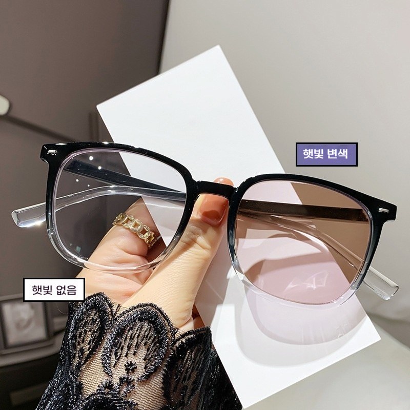 DZX 남녀공용 오버사이즈 변색 안경 데일리 뿔테 패션 선글라스 15,920원