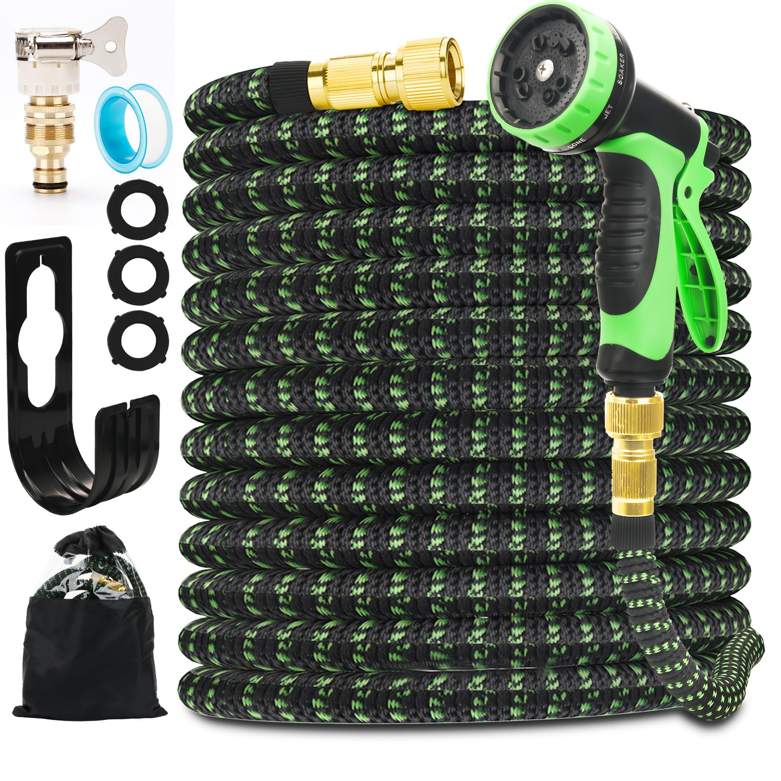 한정특가 진행중 정원 차량용 고압 물호스 베란다 호스 고급 꼬임방지 매직호스 멀티 노줄분사기, 30m 32,900원