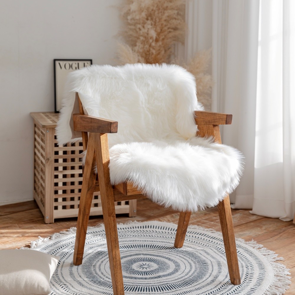 플랑드르 인조 에코퍼 양털 양모 물결 러그 27,800원