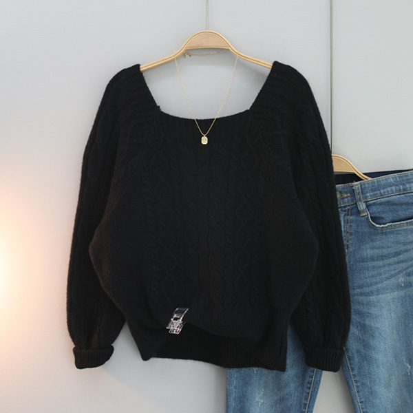 달콩 여성 케이디꽈배기스퀘어넥니트 21,620원