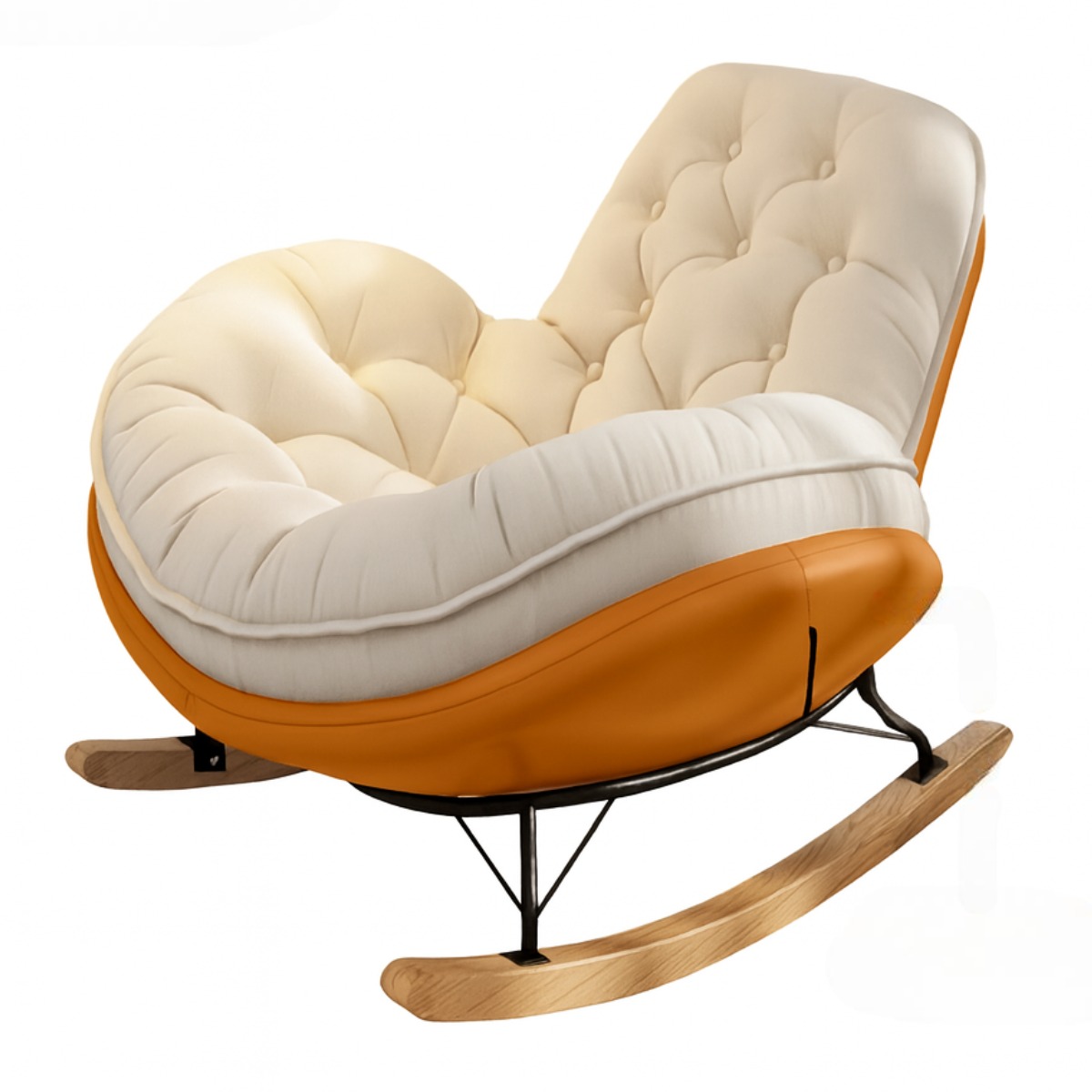 코지무브 편안한 1인용쇼파 패브릭 흔들의자 거실 침실 안락 수유의자 독서쇼파 리클라이너, 1개, 3. 오렌지 기본형 125,000원