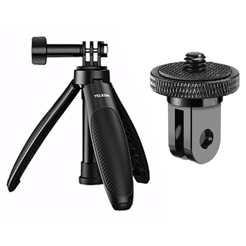 스페이스쉴드 DJI 오즈모 액션 5 프로 호환 텔레신 액션캠 호환 4단 높이 조절 텔레신 쇼티 삼각대 2세대 + 1/4홀 매직 변환 마운트 세트 39,400원