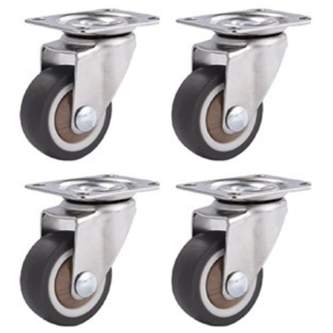 1인치 1.5인치 가구바퀴 무소음 회전형 캐스터 고무재질, 4개 10,240원