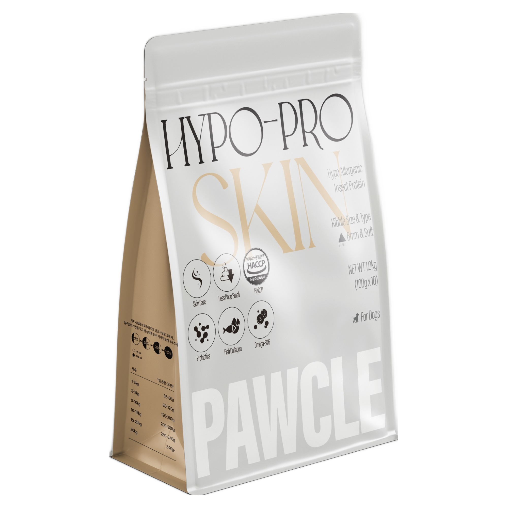 파우클 강아지 하이포 프로 스킨 사료, 1kg, 1개, 피부/피모 17,000원