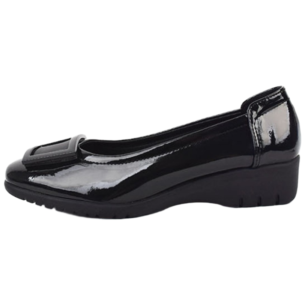 딕슈 여성 사각리본 에나멜 플랫슈즈 4cm PLWZ650 44,600원