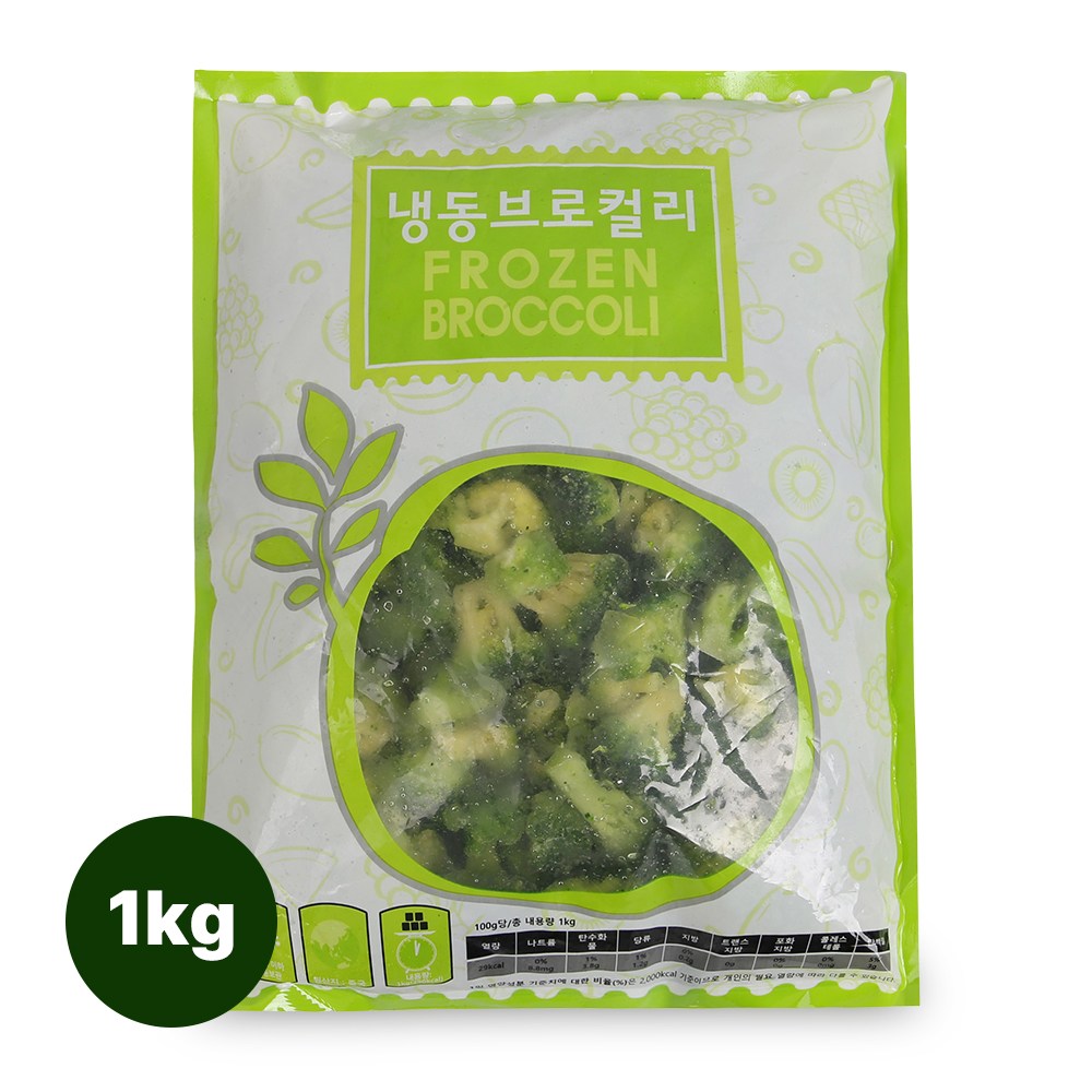 산들네이처 냉동 브로콜리, 1개, 1kg 6,500원