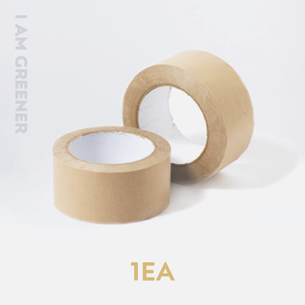 아이엠그리너 48mm x 40M 친환경 크라프트 무지 박스 종이 테이프 천연 고무 접착, 1개 3,370원