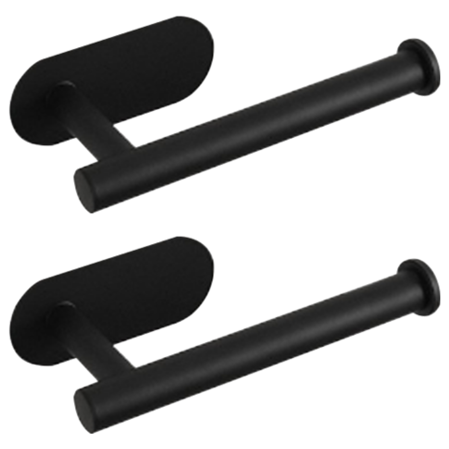 해피이지 화장실 욕실 무타공 심플 스테인레스 스틸 롤 휴지걸이 타월홀더 타원 숏, 블랙, 2개 9,600원