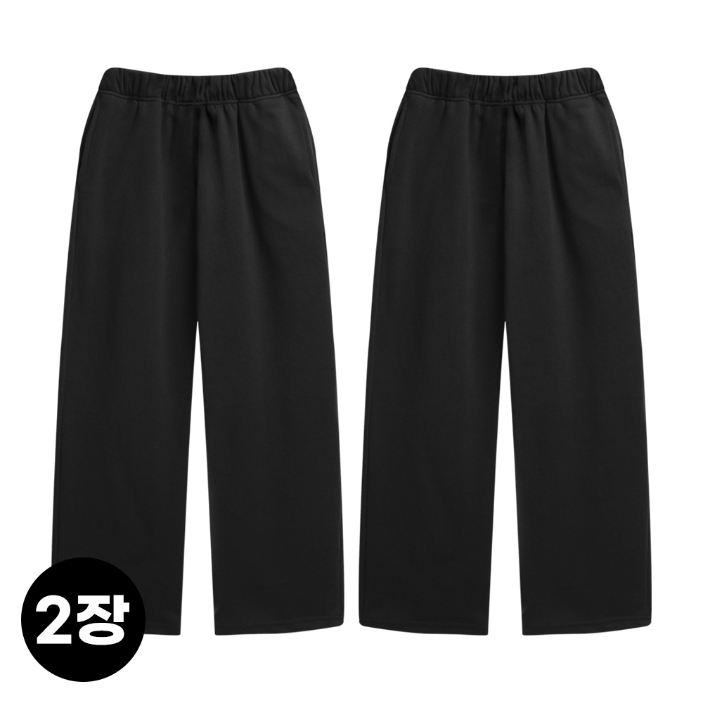 [논기모or기모] 2장세트 남녀공용 빅사이즈 와이드핏 트레이닝 밴딩 팬츠 츄리닝 운동복 봄 가을 바지 41,900원
