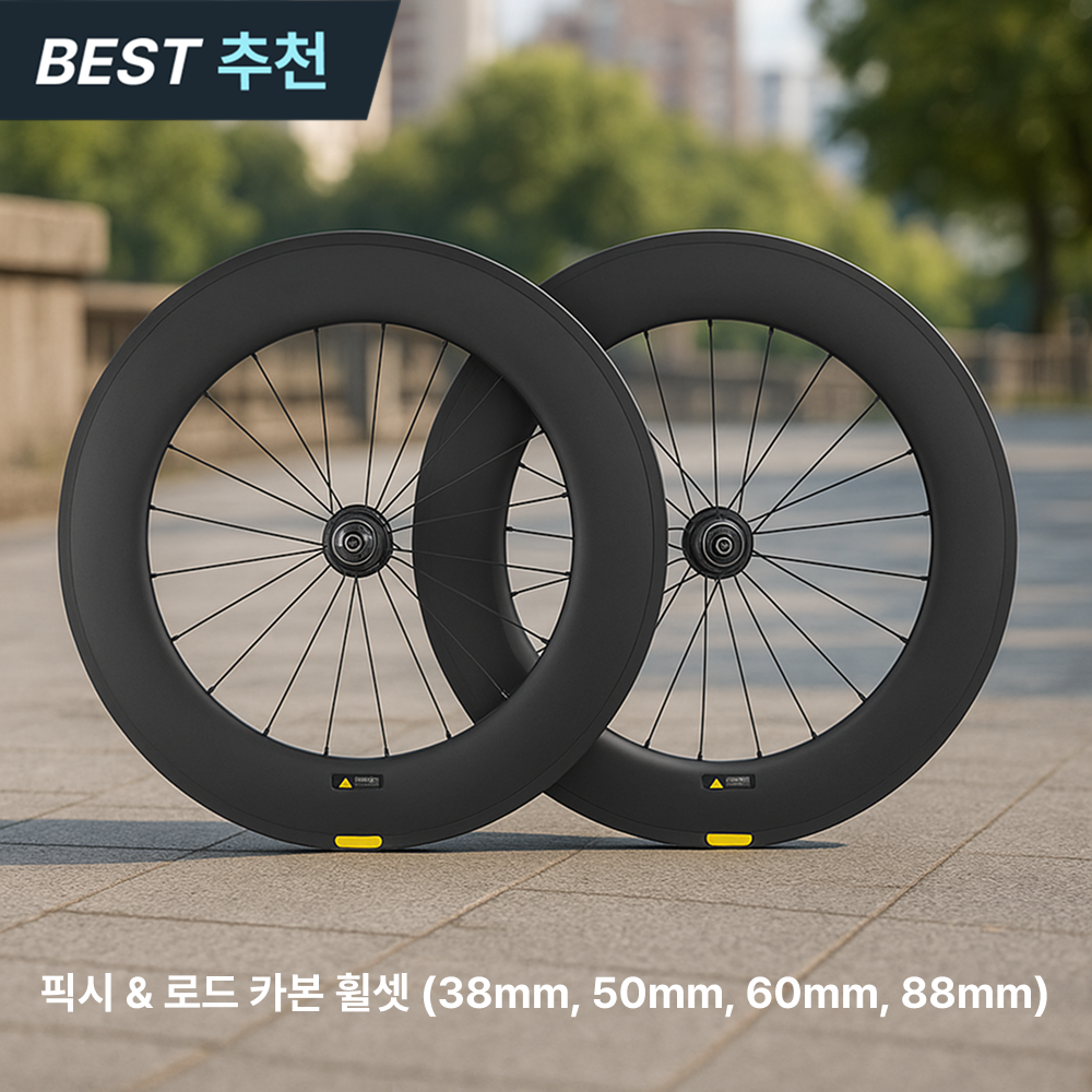 로로와형제들 88림 카본 픽시 휠 휠셋 60림 삼발이 로드 88mm 클린처, 1개 278,000원