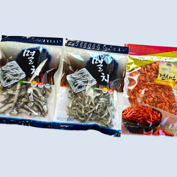 건새우 멸치 혼합세트 반찬용 3종 건어물세트 중멸치 대멸치 국산 간편한 밑반찬 건어물 세트 20,000원