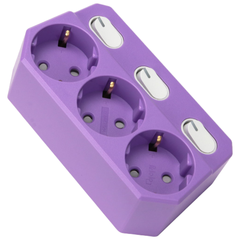 아이정 더좋은 회전형 개별 스위치 3구 멀티탭 추천 콘센트 이사준비물 새집준비물, 퍼플, 1개, 0.1cm 14,400원