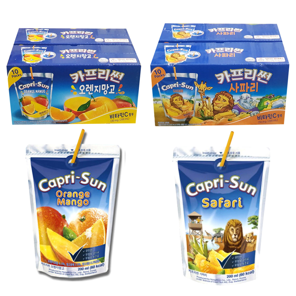 카프리썬 오렌지 망고 200ml x 20p + 사파리 200ml x 20p, 200ml, 1세트 21,880원