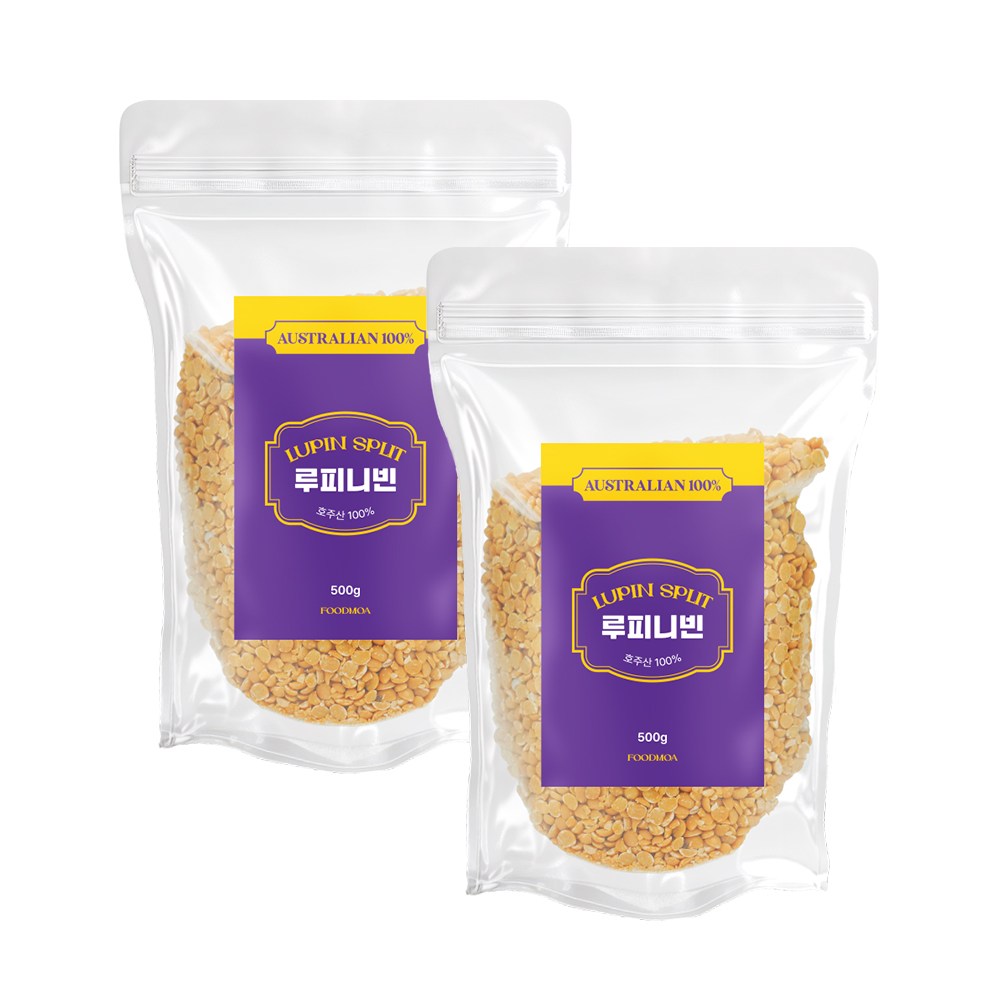 푸드모아 루피니빈 콩 루핀콩 루피니콩 고단백 식이섬유, 2개, 500g 16,900원