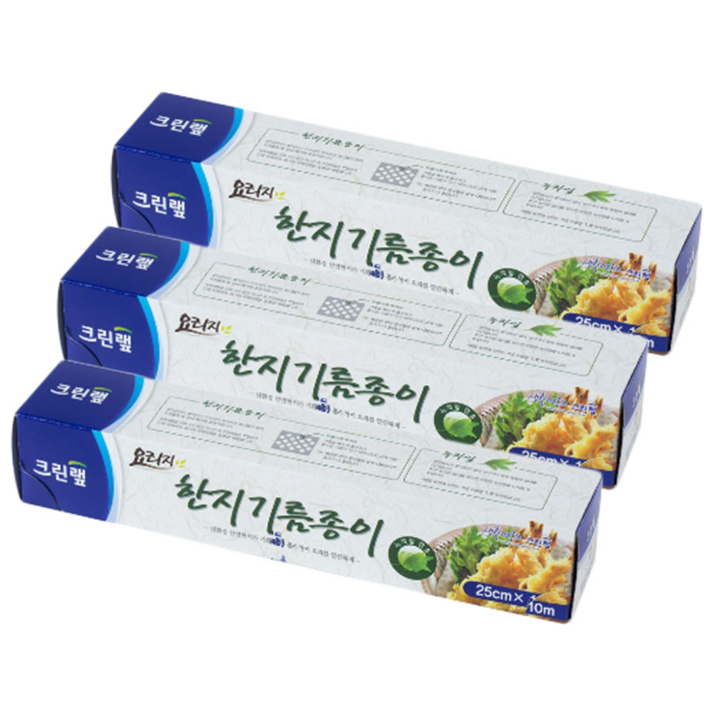 크린랲 크린랩 한지기름종이 롤형 25cm*10m*3개 12,360원
