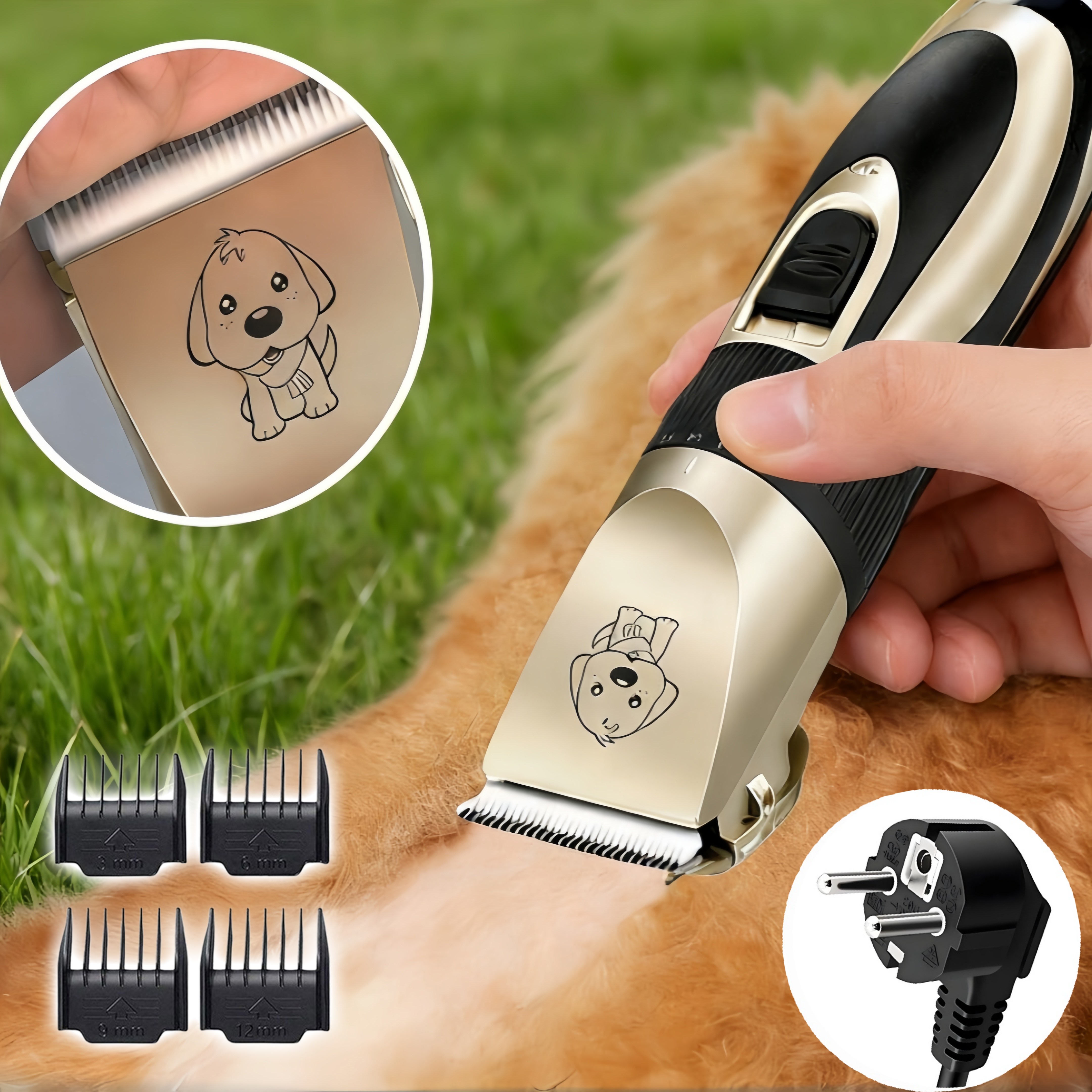 Mochae  반려동물 이발기 저소음 충전식 애견 초보자용 트리머 세트+리필용 24,580원