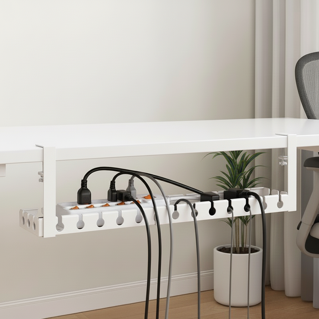 하루로그 멀티탭거치대 선정리 멀티탭걸이, 화이트, 1개 15,000원