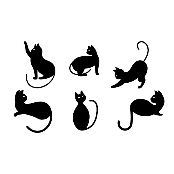 오피스왕국 고양이 그래픽 스티커 동물스티커 cat12 3,500원