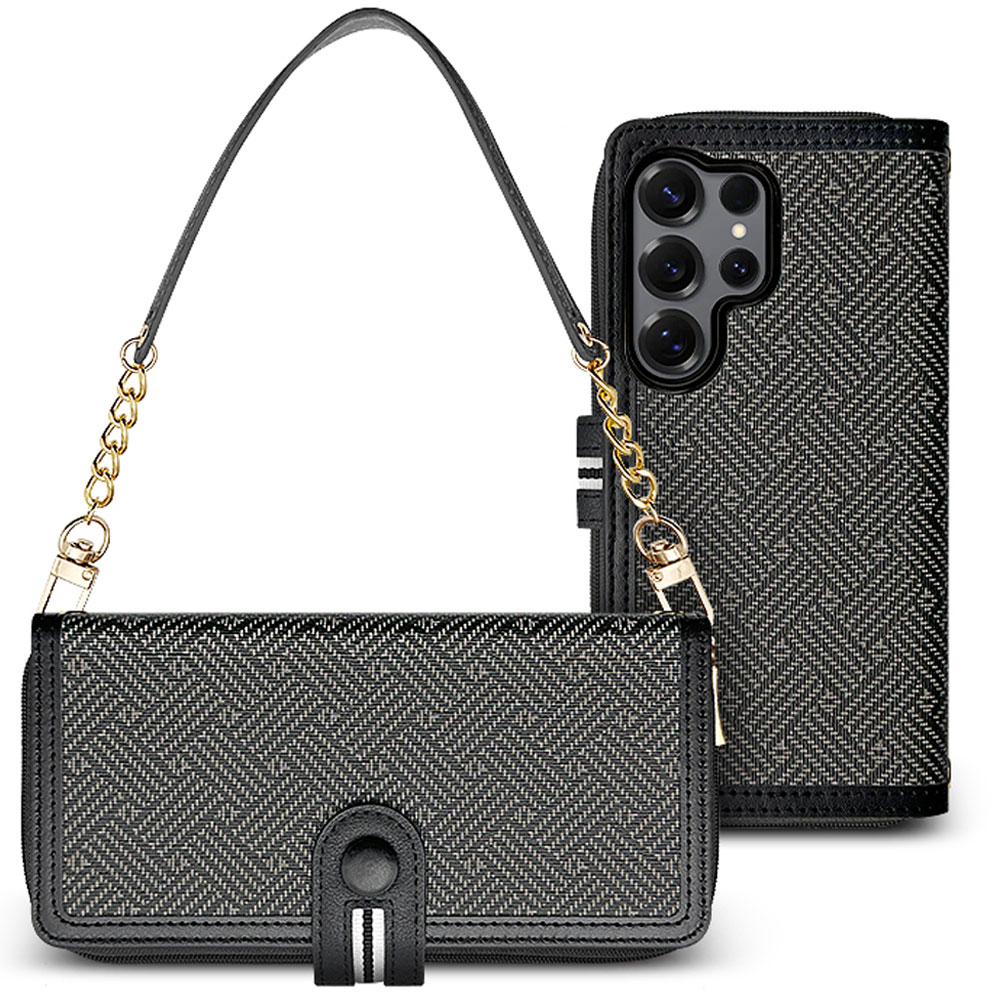 모바트 갤럭시 S21 G991 헤링본 지퍼 지갑형 다이어리 휴대폰 케이스 스트랩 포함 22,500원