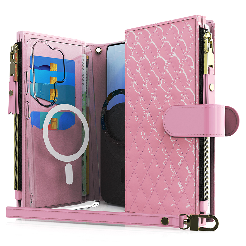 엑씨 타슈에 스트랩 카드수납 지갑 가죽 다이어리 + 맥세이프 호환 휴대폰 케이스 세트 24,900원