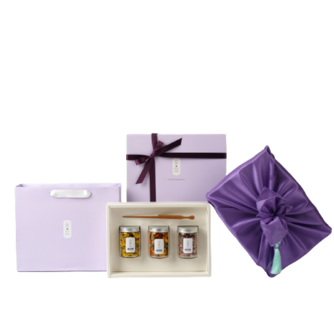 꽃 다시피다 시그니처3종 꽃차 선물세트 메리골드,국화,구절초  [보자기 포장] 54,250원