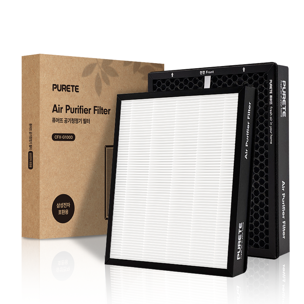 퓨어뜨 삼성 공기청정기 필터 모음전 CFX-B100 CFX-C100 CFX-D100 CFX-G100 CFX-K100 호환용, 1세트, CFX-G100D_슈퍼형(1개) 20,460원