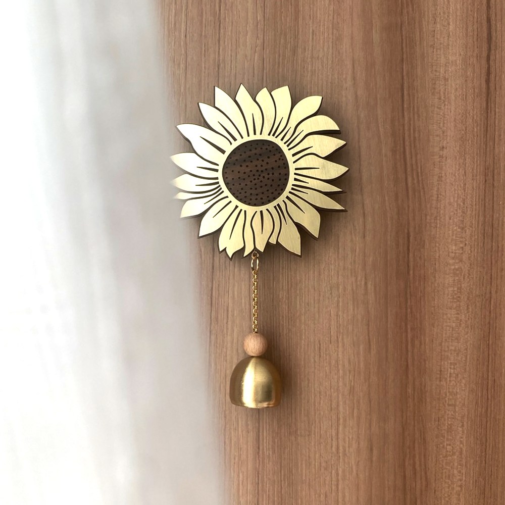 행운 골드 해바라기 도어벨 현관종 우드 풍경종 문종 개업선물 19,760원
