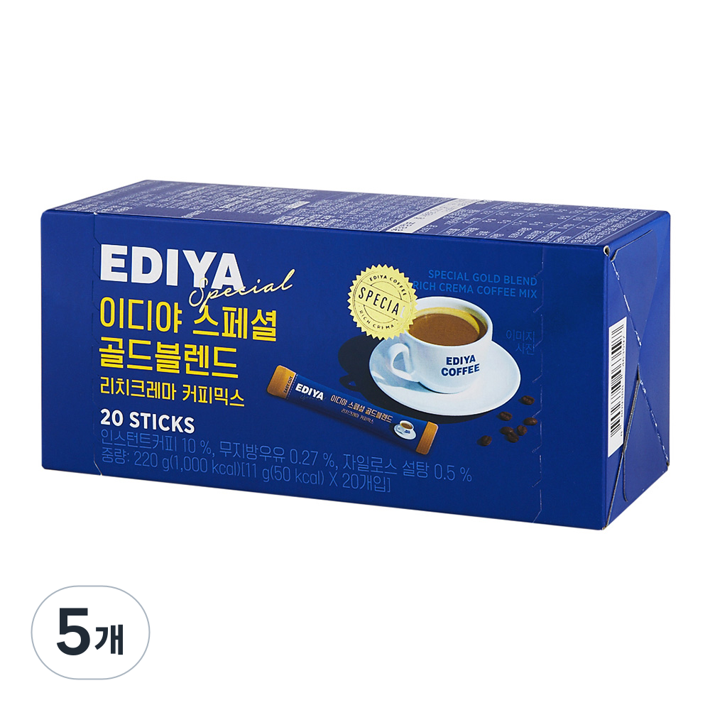 이디야 스페셜 골드 블렌드 커피믹스, 11g, 20개입, 5개 20,000원