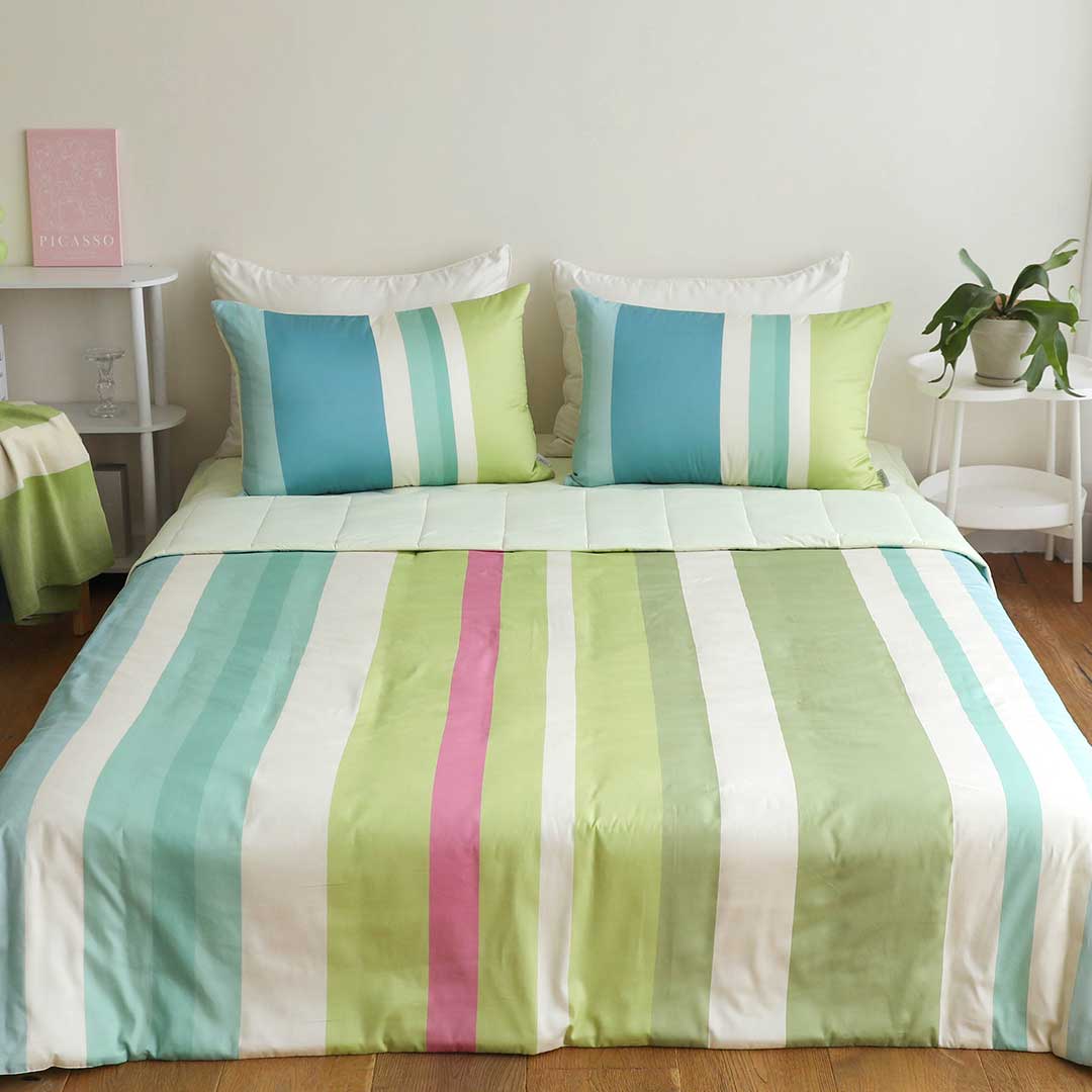 오리고 부드럽고 시원한 고밀도 순면 냉감 프리미엄 여름 이불 + 베개커버 2p 세트 121,600원