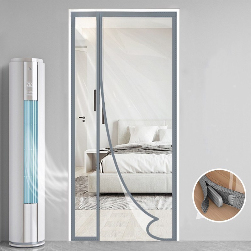 [수흥] 현관 바람막이 베란다 방충문발커튼,자석 무타공 막이 투명 커튼 주방 기름 연기 차단,에어컨 보온 커튼 9,900원