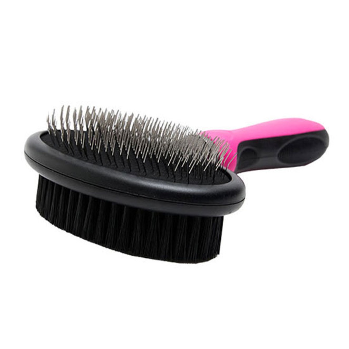 바비온 반려동물 듀얼슬리커 브리스틀 엘라스틱 브러쉬 038R 198 x 114 x 49.5 mm, 핑크 + 블랙, 1개 9,500원