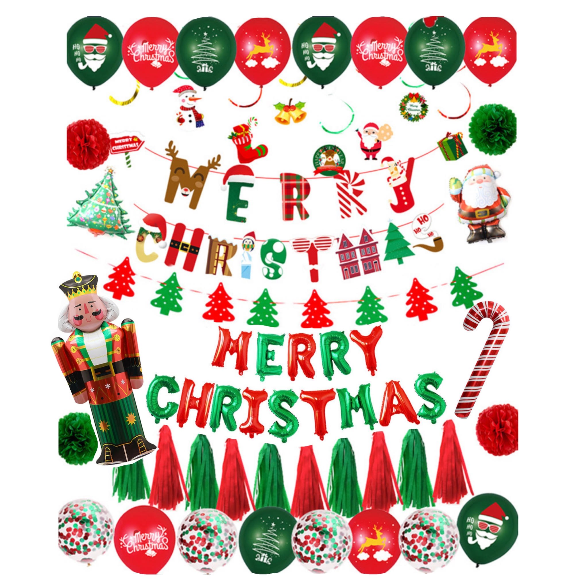 크리스마스 소품 용품 풍선 꾸미기 패키지 세트 45종, 1개, 단일 9,900원