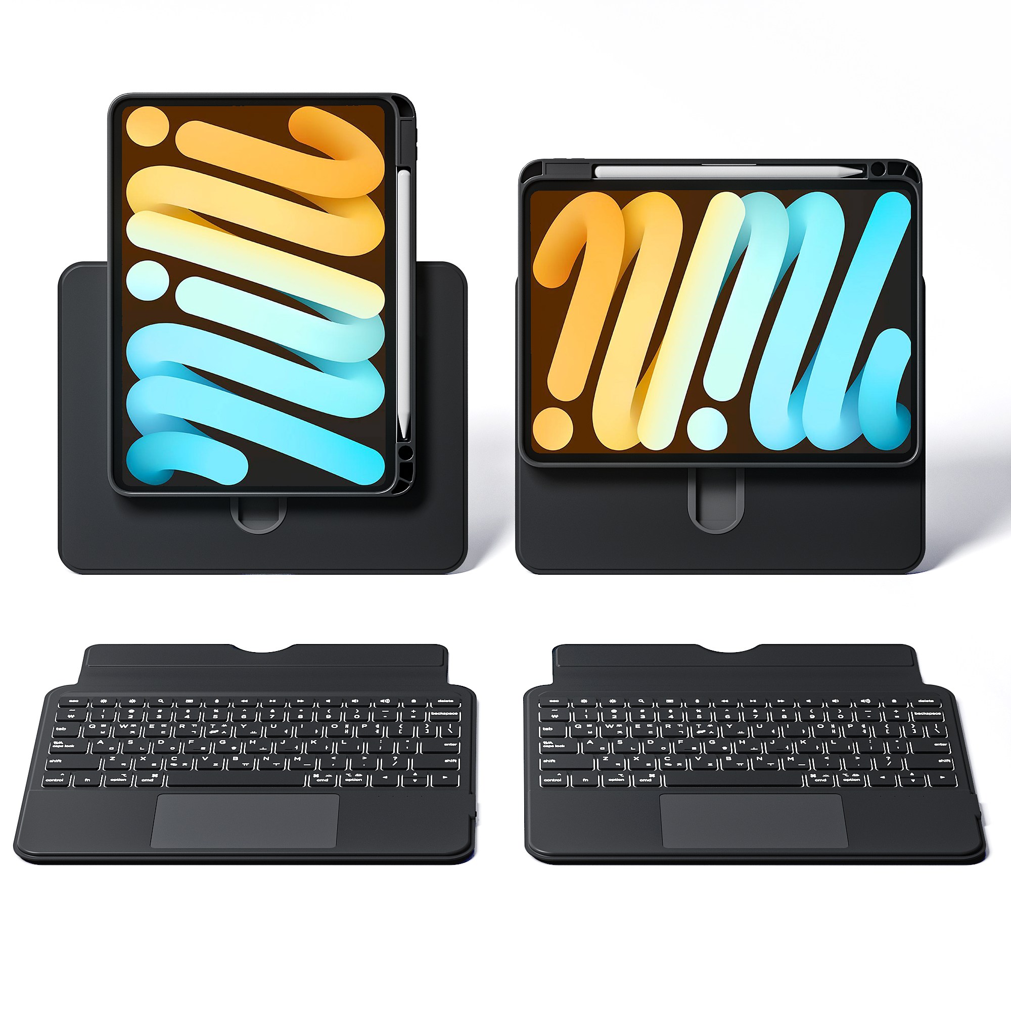 AITEWO 아이패드 분리형 키보드 케이스 매직키보드 360도회전 펜슬 수납 맥세이프 백라이트 프로 2/3/4/5/6/7 세대 에어 10.9 11 12.9 13인치 M2 M3 M4 148,000원
