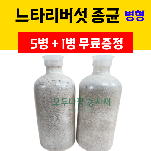 [ 5병 + 1병 무료증정 ] 600g 모두다팜 버섯종균 느타리종균 병형 버섯키우기 느타리 버섯 종균 6병 19,500원