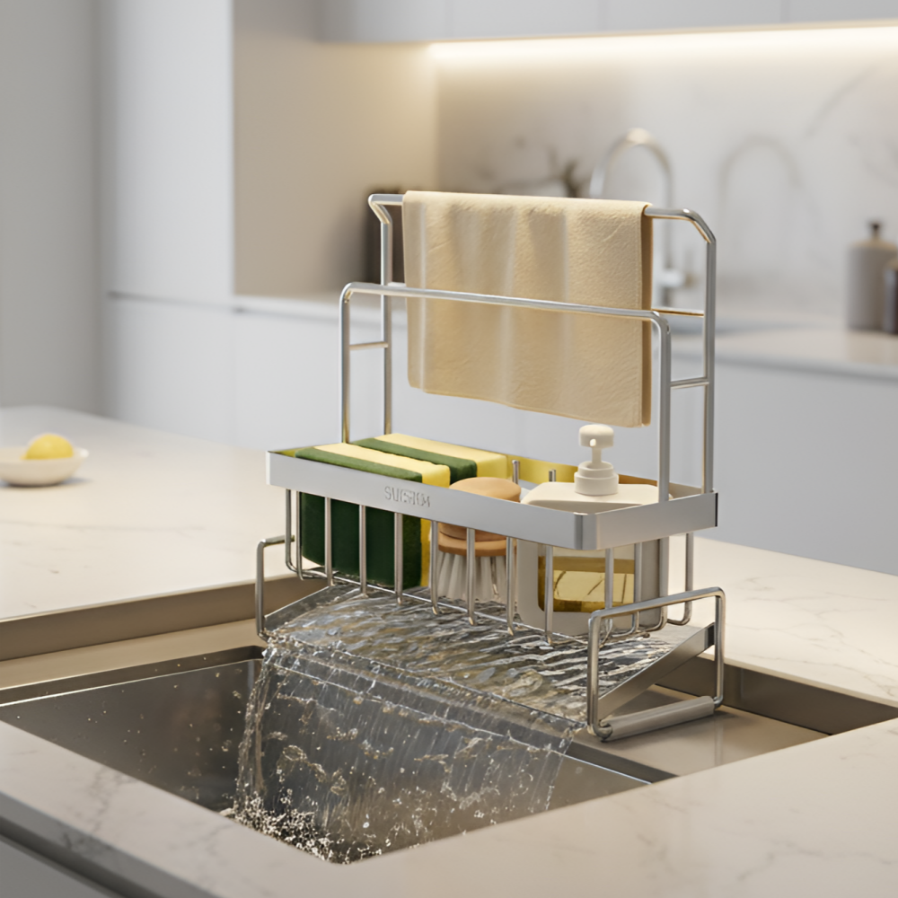 나띵베럴 304 올스텐 물빠짐 주방 행주 수세미거치대, 1개, 실버 22,700원